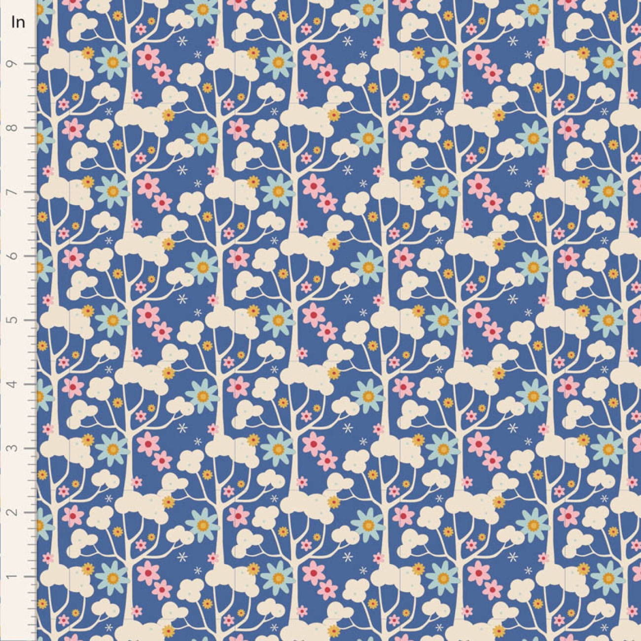 Tilda Patchwork Stoff Baumwolle - Jubilee - Wildgarden Blue